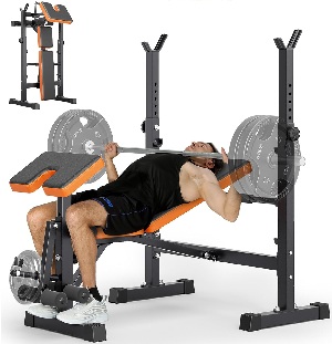 Banco de entrenamiento para pesas y musculacion inclinable y plegable hasta 250 kg