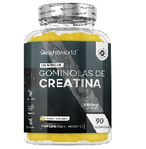 Creatina en gominolas sin azucar con sabor a limón