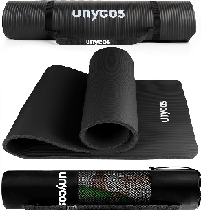 Esterilla negra para yoga, pilates o fitness