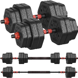 Mancuernas ajustables hexagonales de 30 kg. para gimnasio en casa