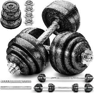 Mancuernas de 60 kg. para ejercicios de culturismo y halterofilia