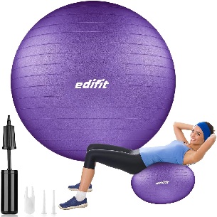 Pelota de pilates de 55 cm. con hinchador, pelota para pilates y yoga